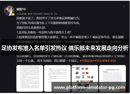 足协发布准入名单引发热议 俱乐部未来发展走向分析 足协发布准入名单引发热议 俱乐部未来发展走向分析